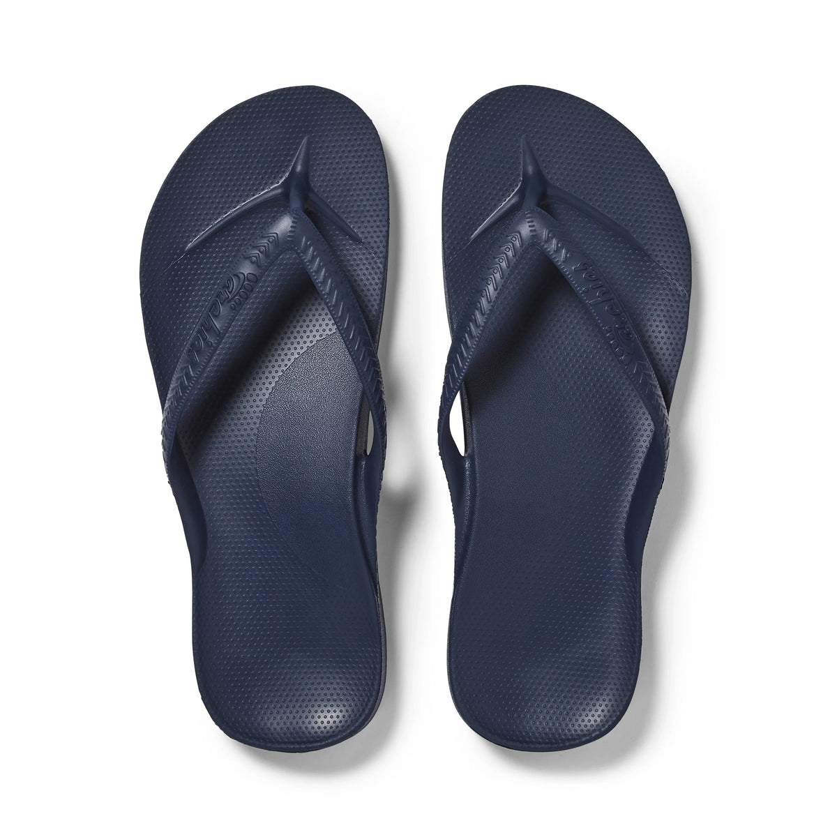 Navy Archies Arch Support Flip Flops angle 01