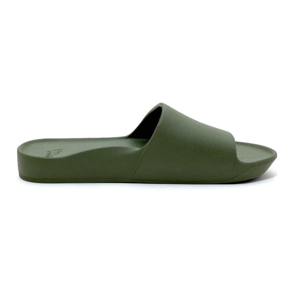 Olive Arch Support Slides shown from the side
