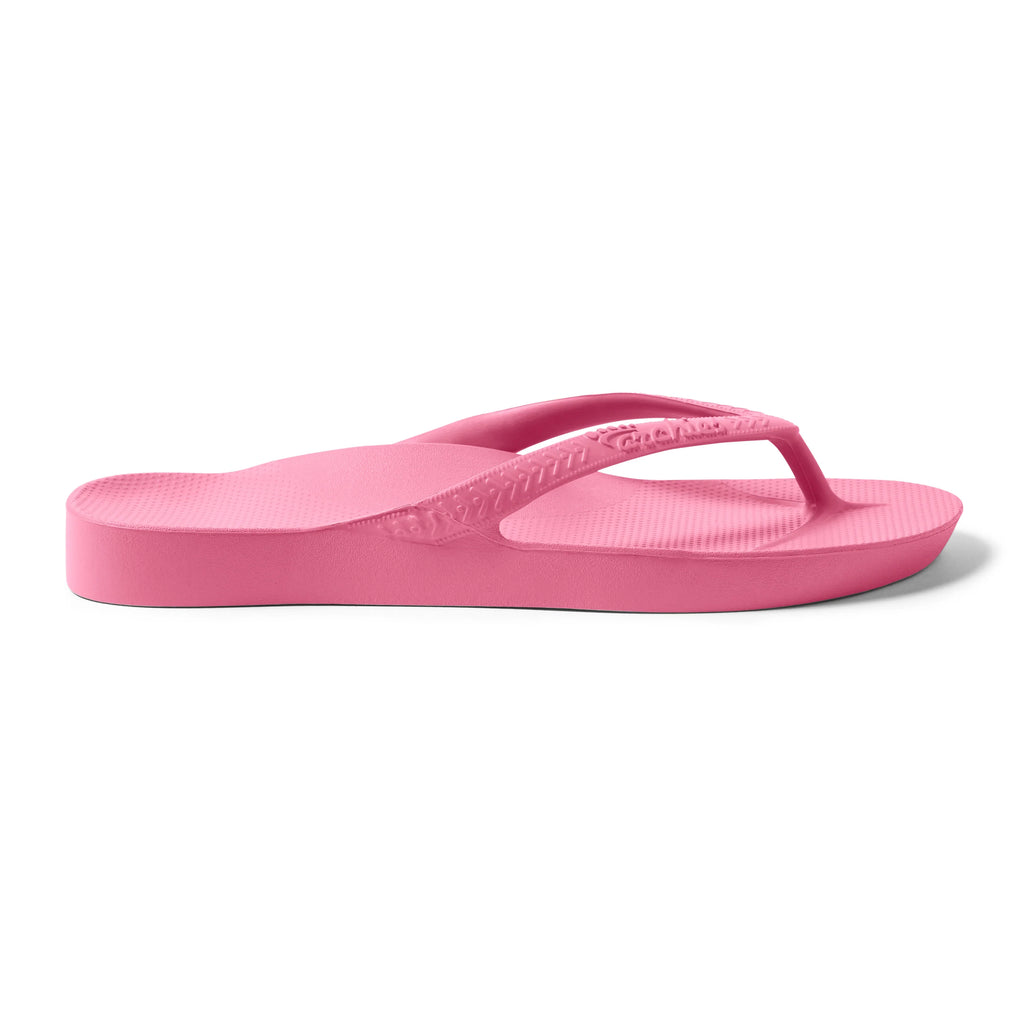 Hot Pink Archies Arch Support Flip Flops shown side on