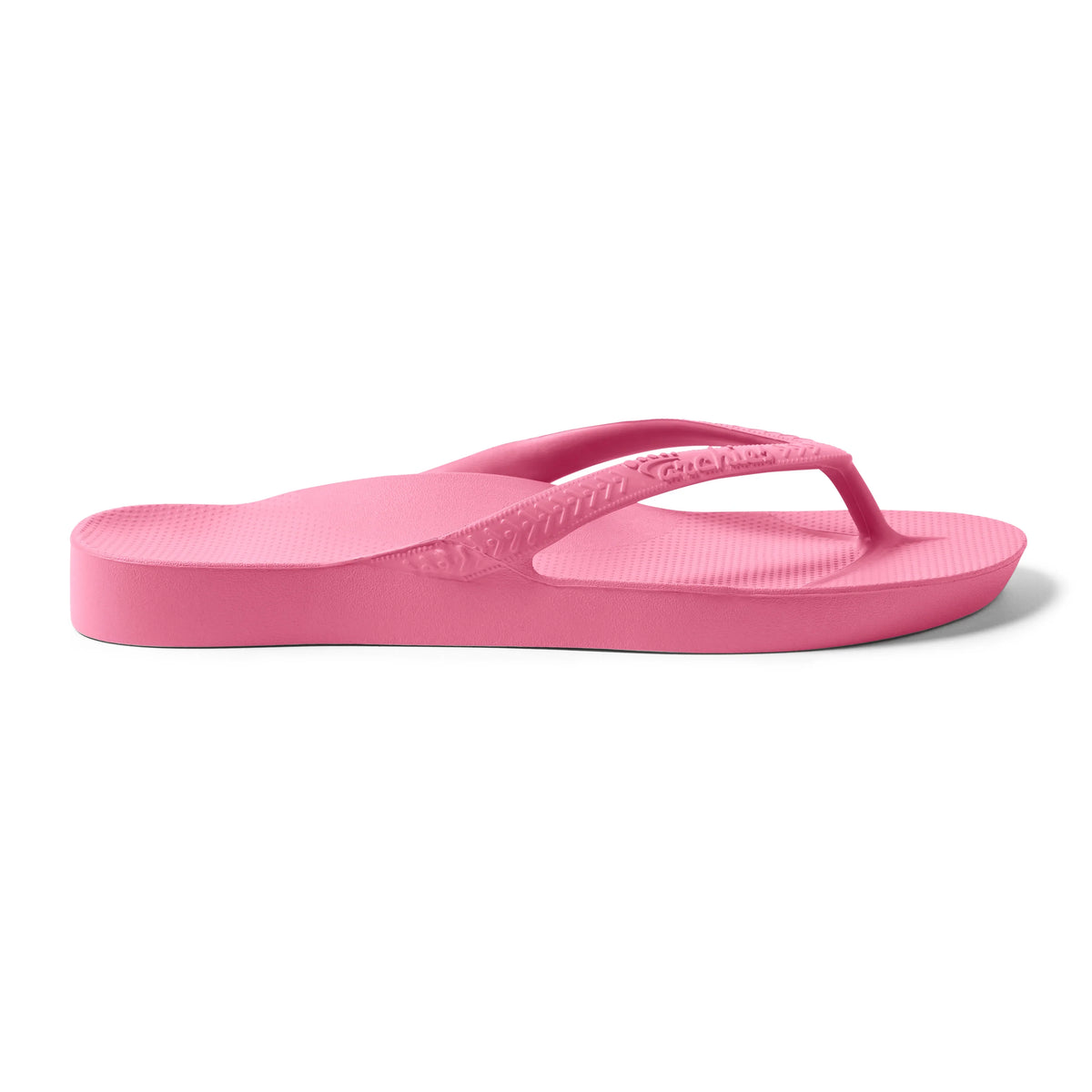 Hot Pink Archies Arch Support Flip Flops shown side on
