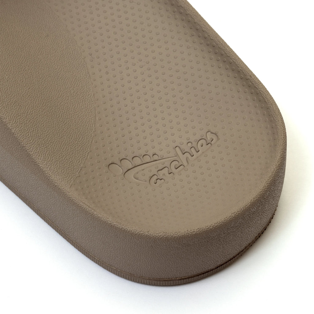 Taupe Archies Arch support slides angle 10