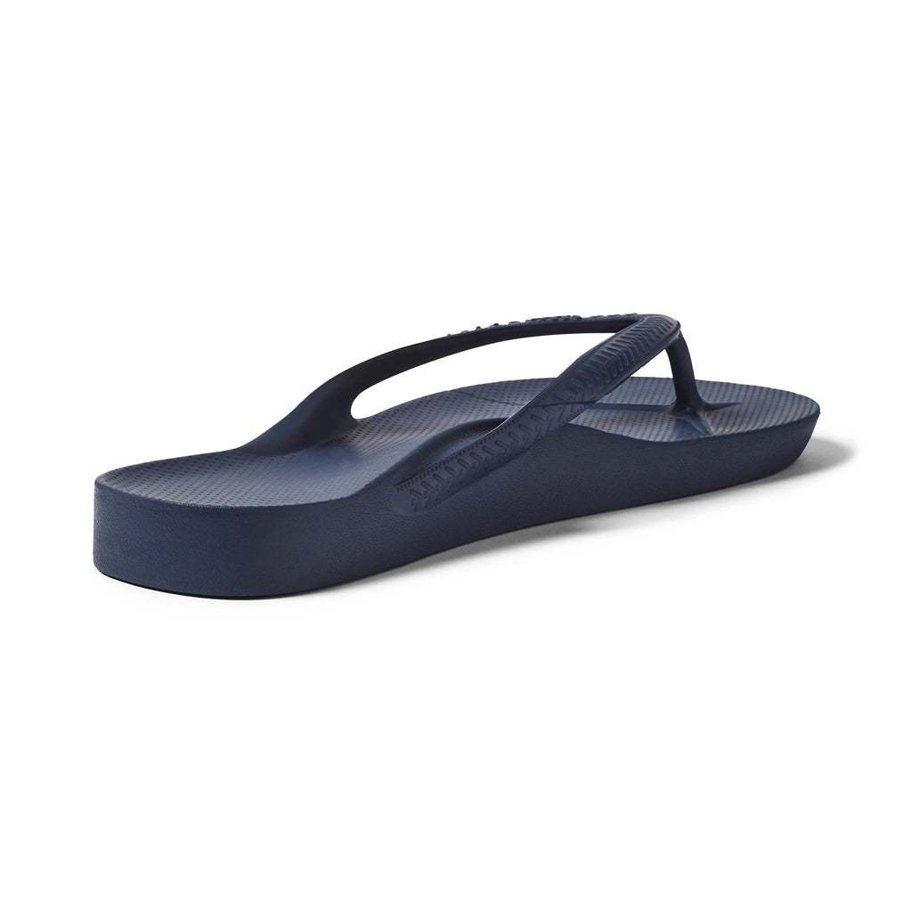Navy Archies Arch Support Flip Flops angle 03