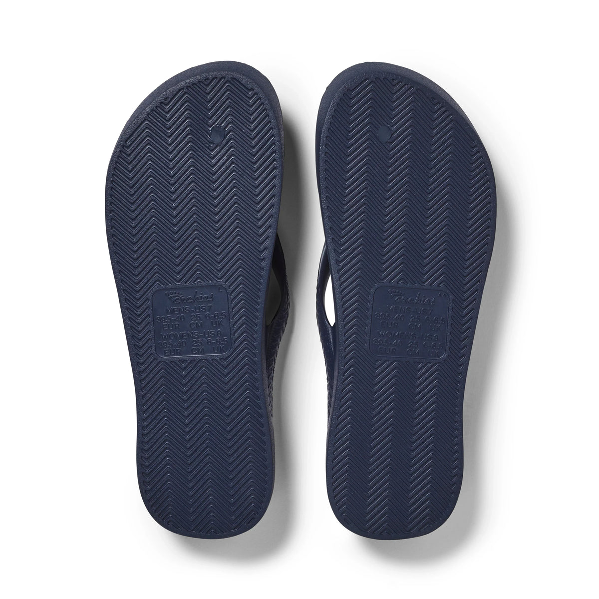 Navy Archies Arch Support Flip Flops angle 04