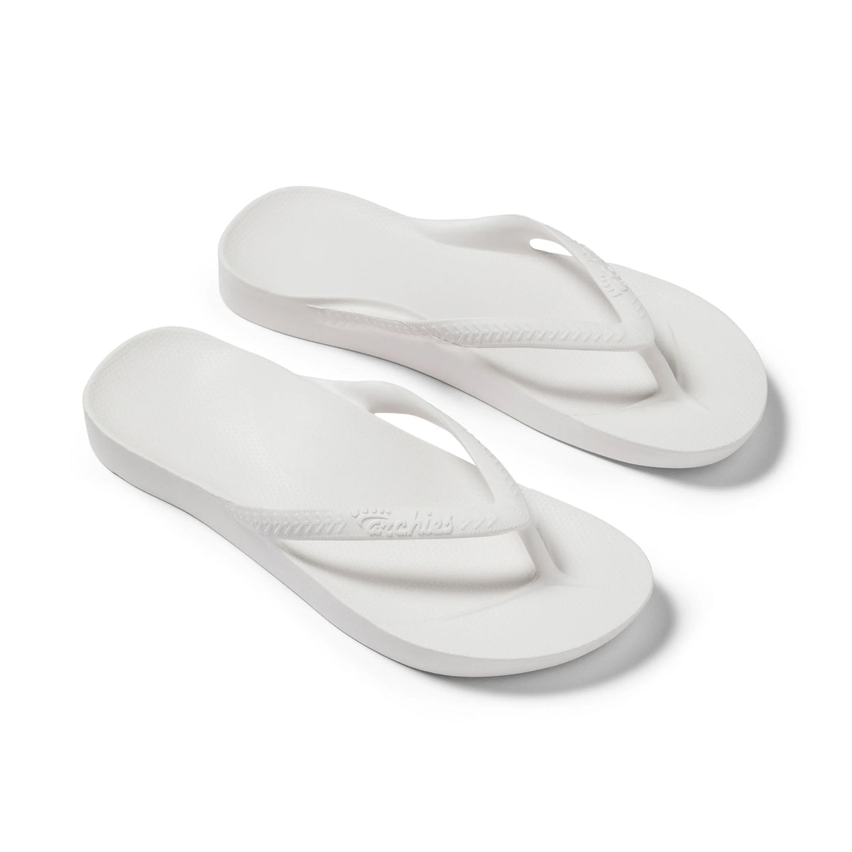 White Archies Arch Support Flip Flops angle 09