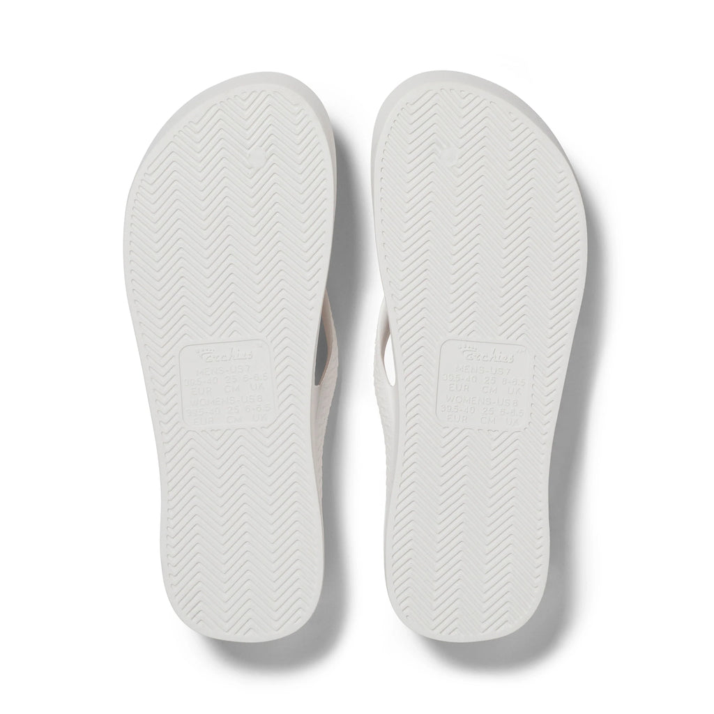 White Archies Arch Support Flip Flops angle 04